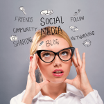 Social Media overwhelm graphic - by Melpomenem on Getty pro